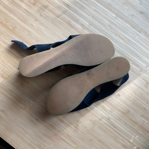 COS Blue Suede Platform Sandals - Picture 4 of 7